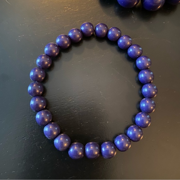 Set of 3 Navy Bead Bracelets - Picture 5 of 5